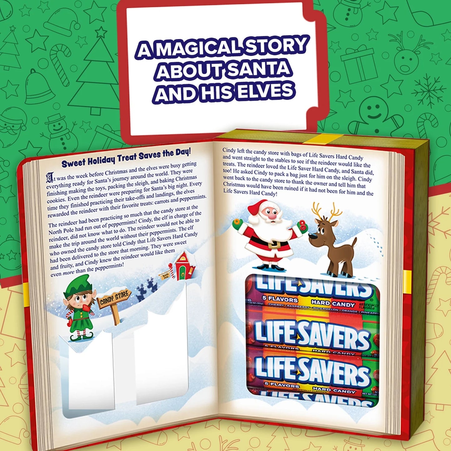 Life Savers 5 Flavors Christmas Hard Candy Storybook - 6.84 oz Gift Box