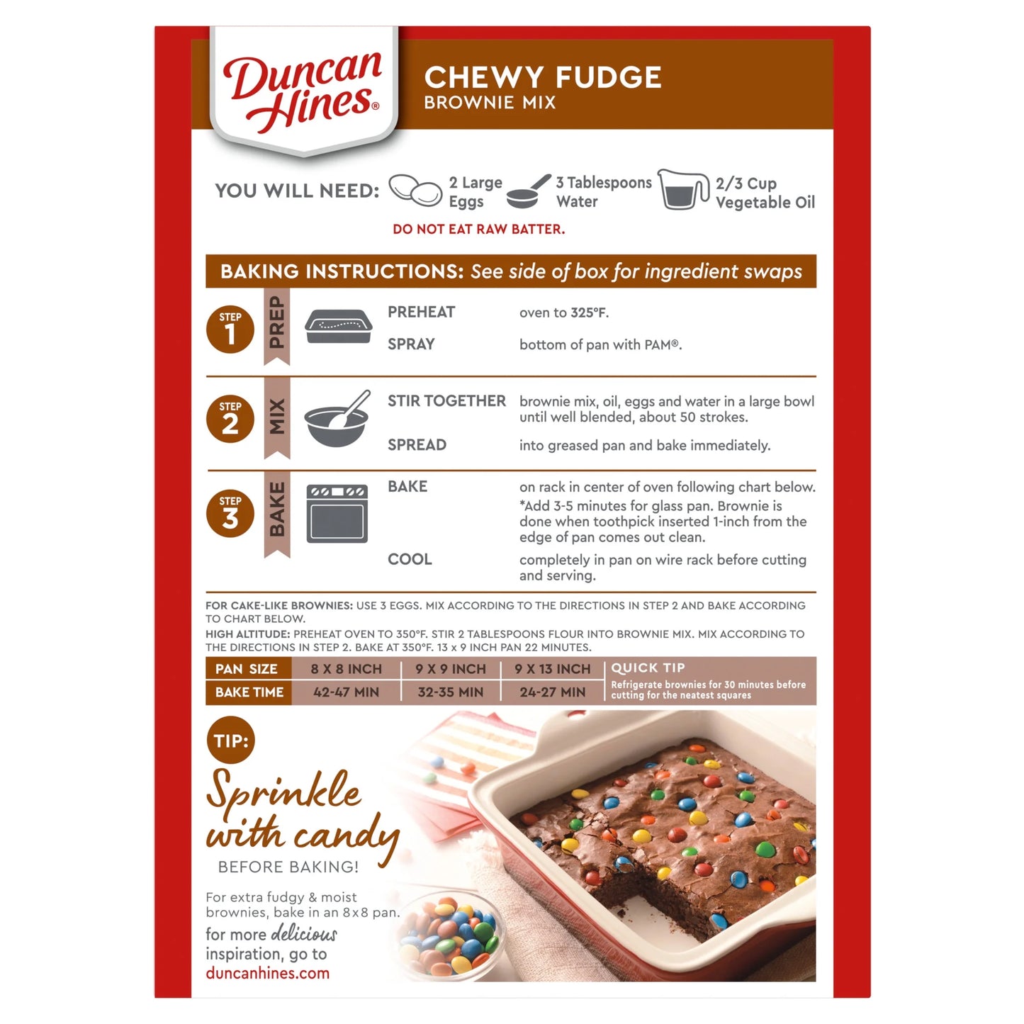 Duncan Hines Chewy Fudge Brownie Mix, 18.3 oz