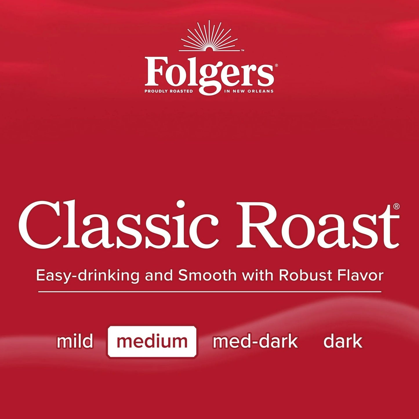 Folgers Classic Roast, Medium Roast Coffee, Keurig K-Cup Pods, 24 Count Box