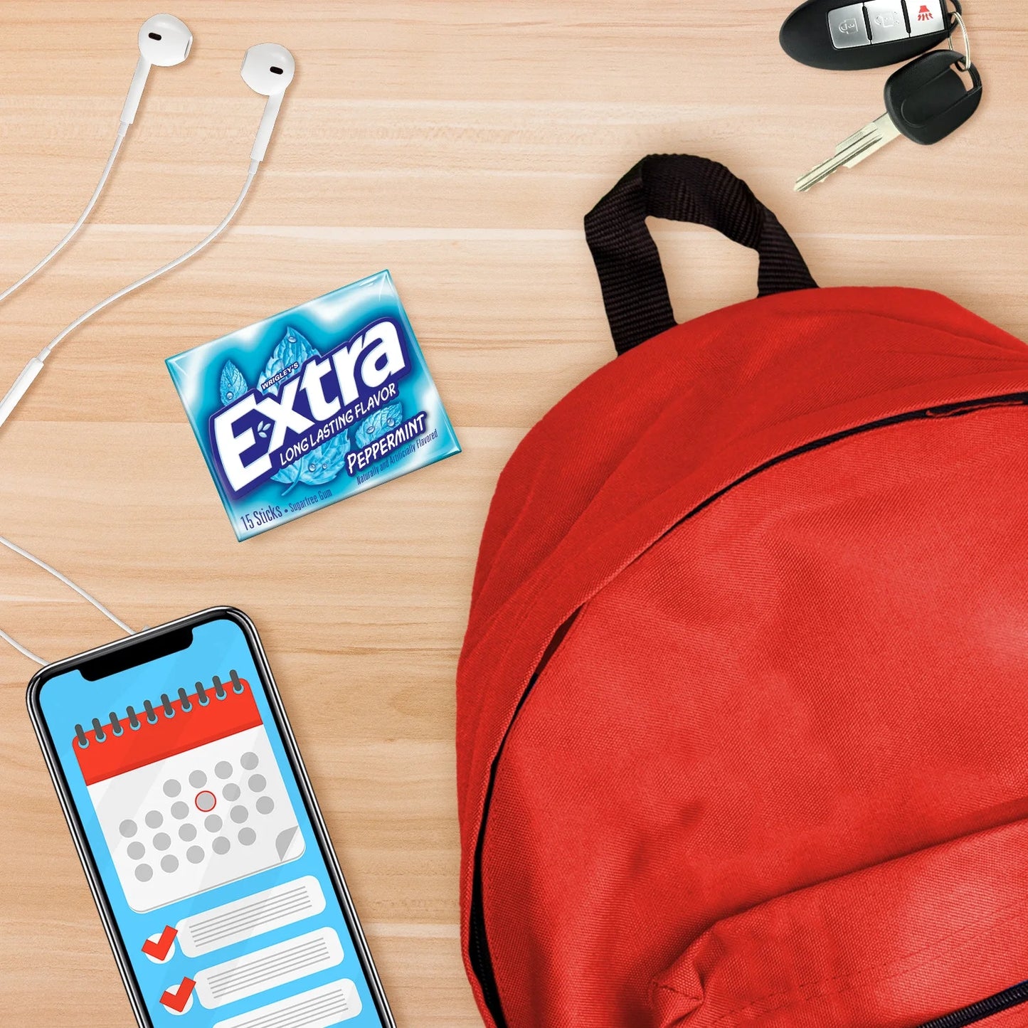 Extra Gum Peppermint Sugar Free Chewing Gum, Single Pack - 15 Stick