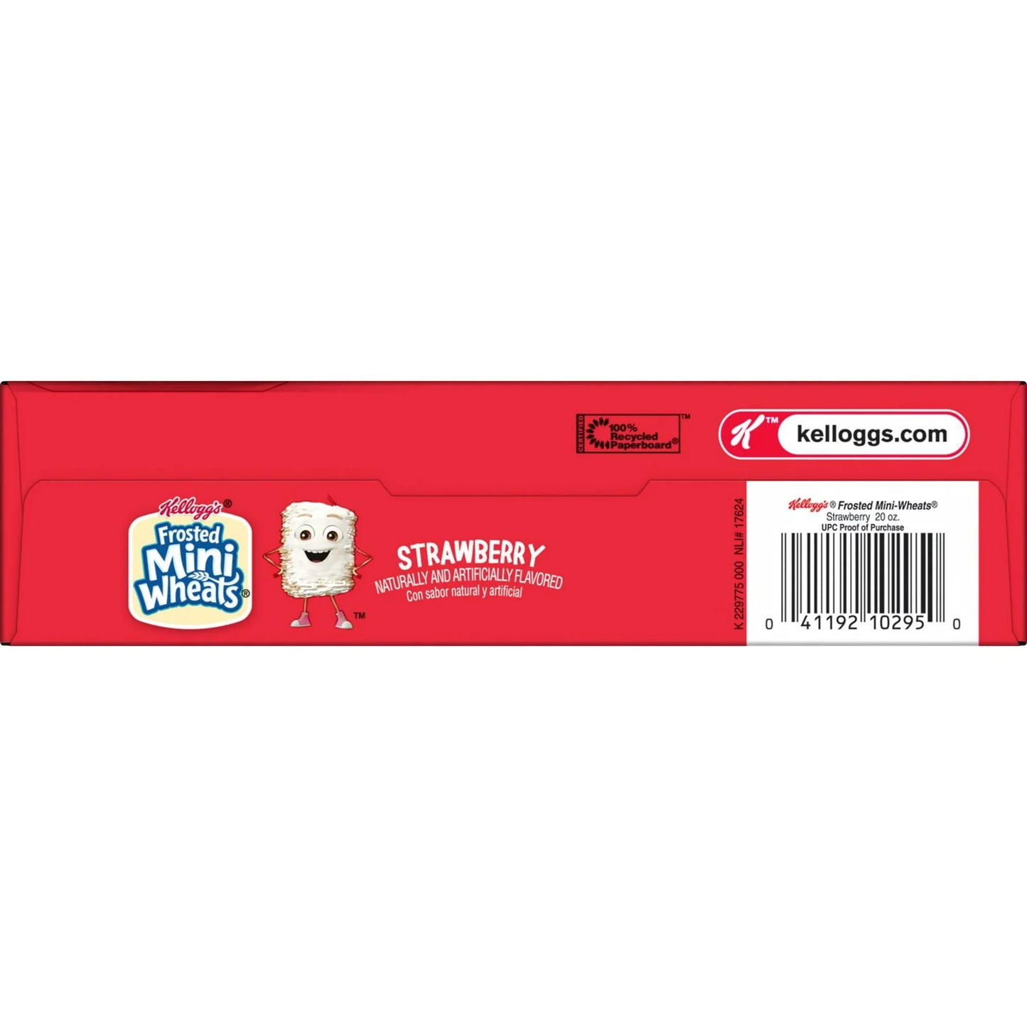 Kellogg's Frosted Mini-Wheats Breakfast Cereal, Kids Cereal, Family Breakfast, Family Size, Strawberry, 20oz Box (1 Box)