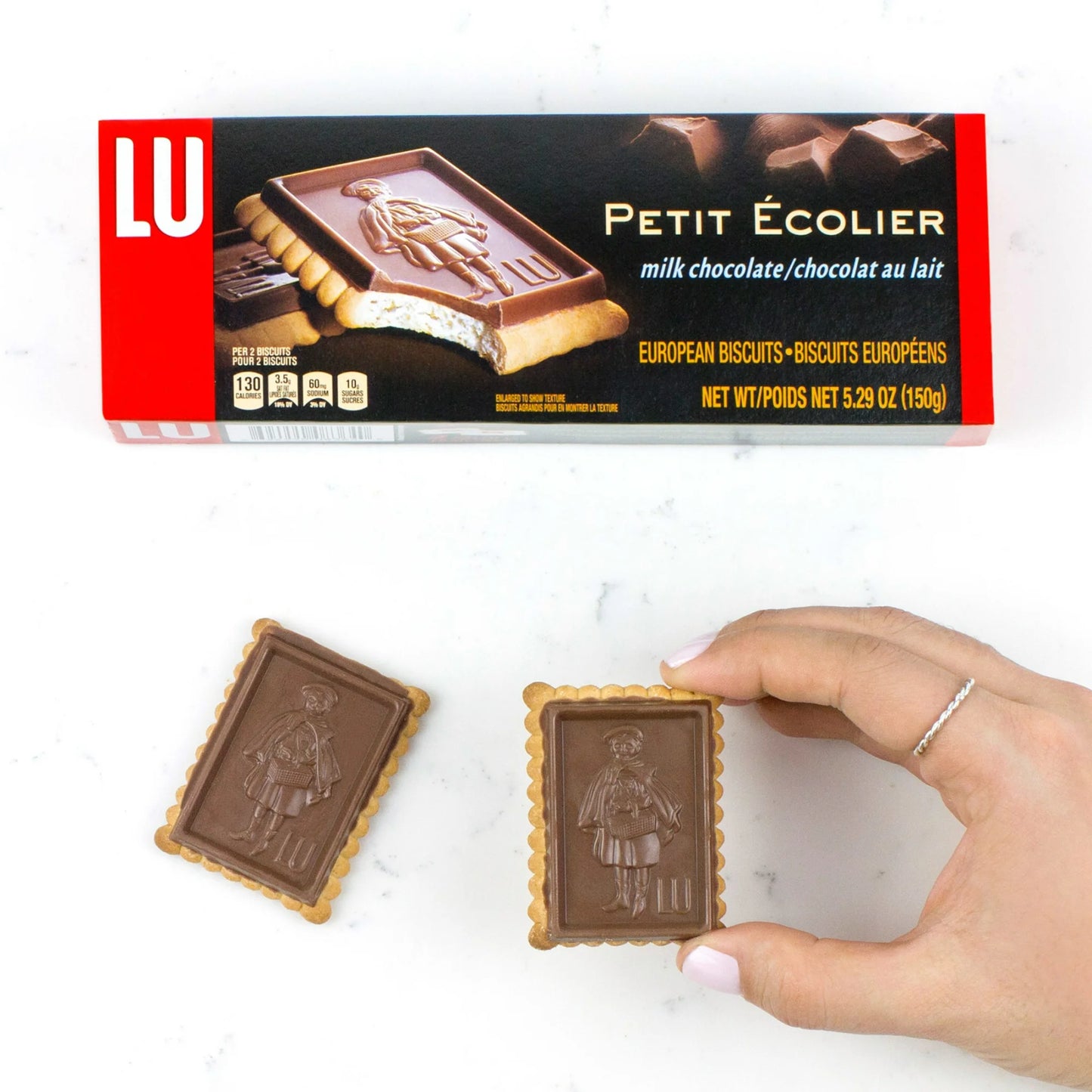 Lu Petit Ecolier European Milk Chocolate Biscuit Cookies, 5.3 oz