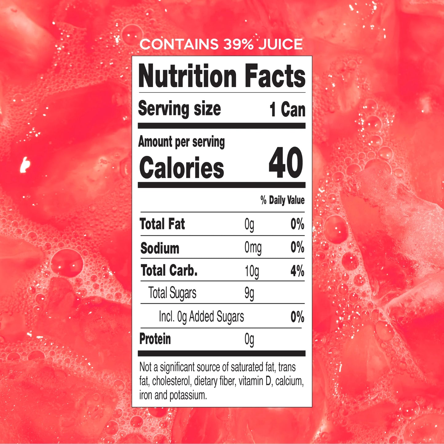 GoodPop Just Juice + Bubbly Water Mini Cans Fruit Punch 7.5 fl oz 6 pk