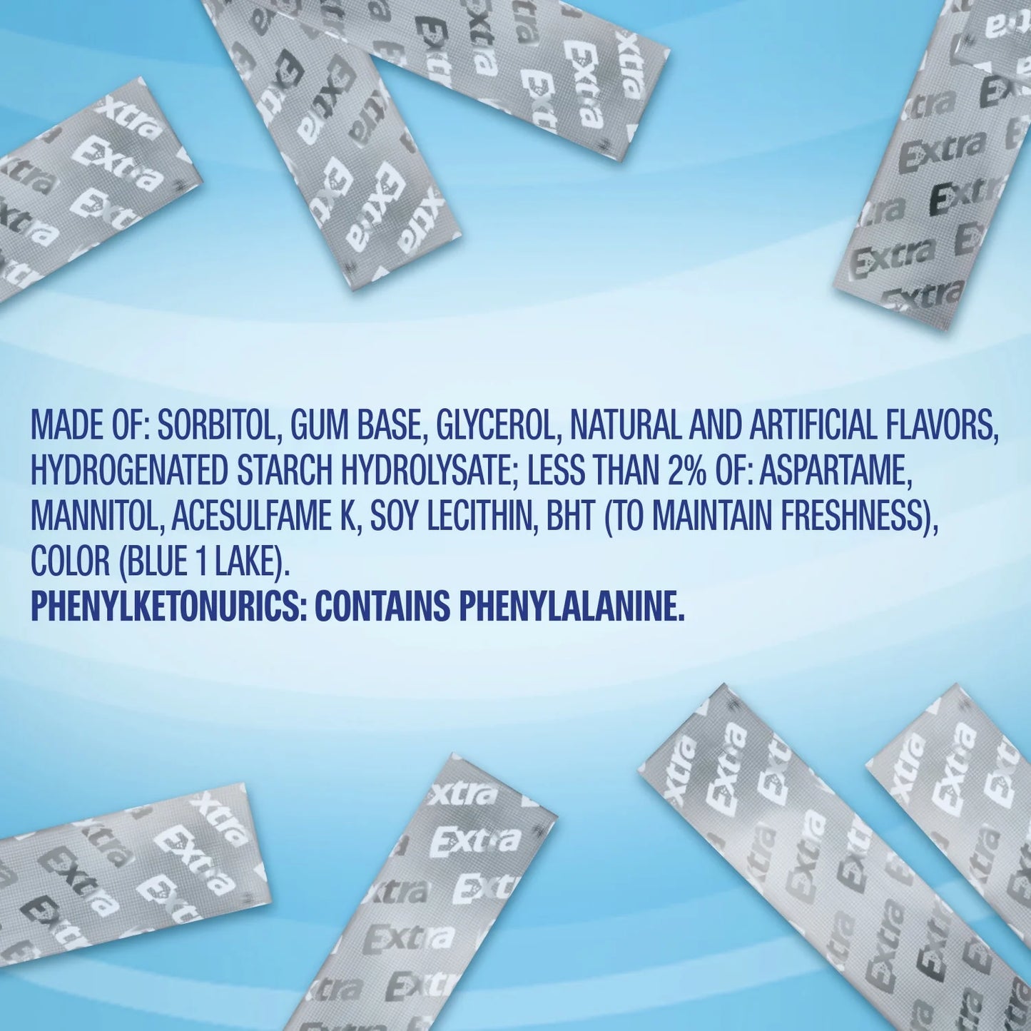 Extra Gum Peppermint Sugar Free Chewing Gum, Single Pack - 15 Stick