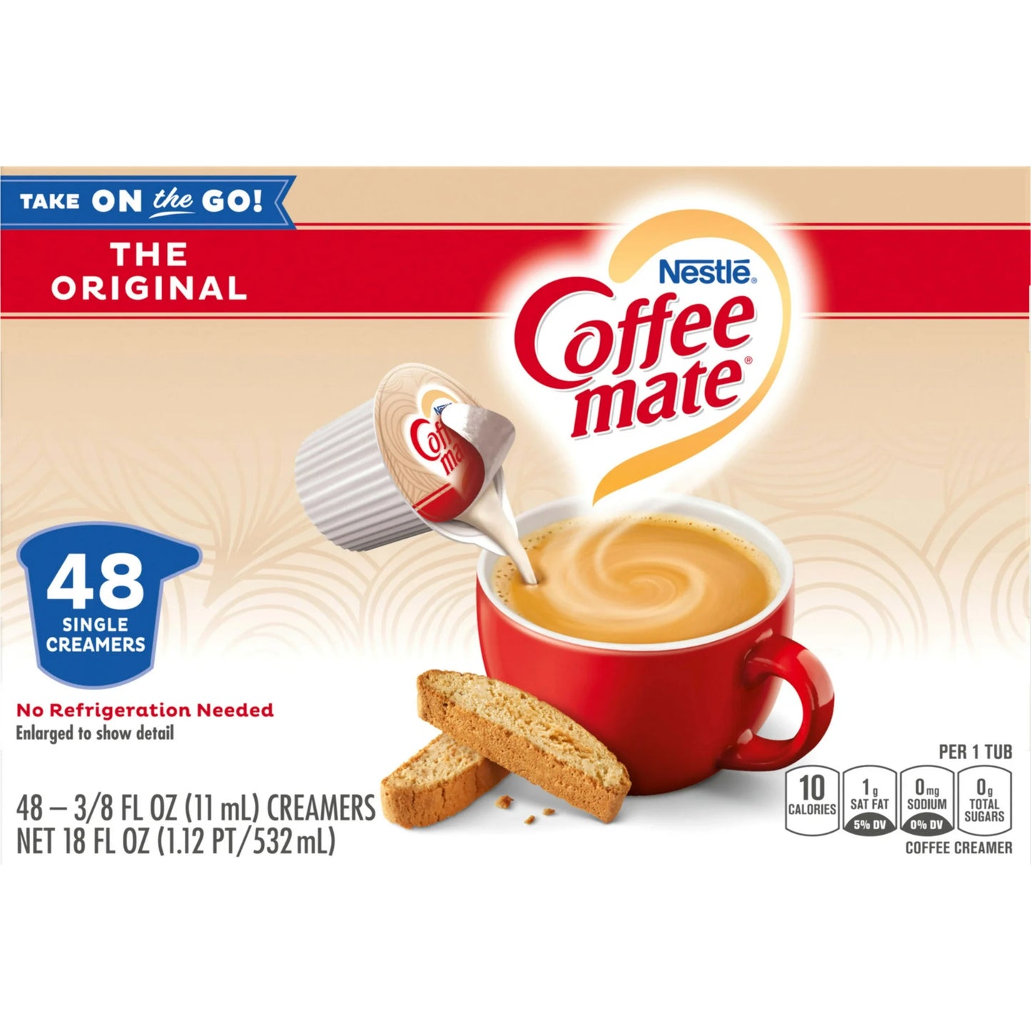 Nestle Coffee Mate, The Original Liquid Coffee Creamer Singles, 9 fl oz, 48 Count