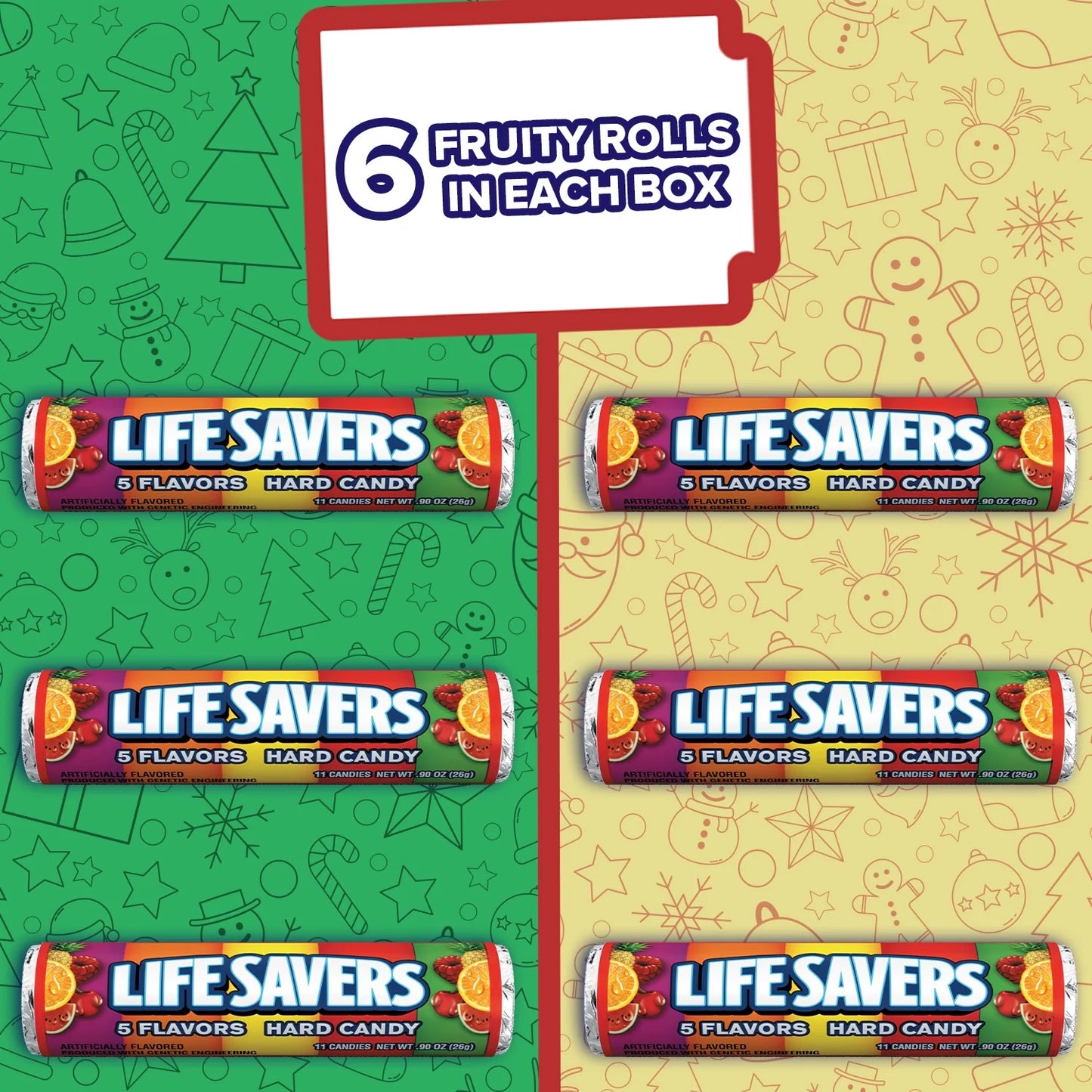 Life Savers 5 Flavors Christmas Hard Candy Storybook - 6.84 oz Gift Box