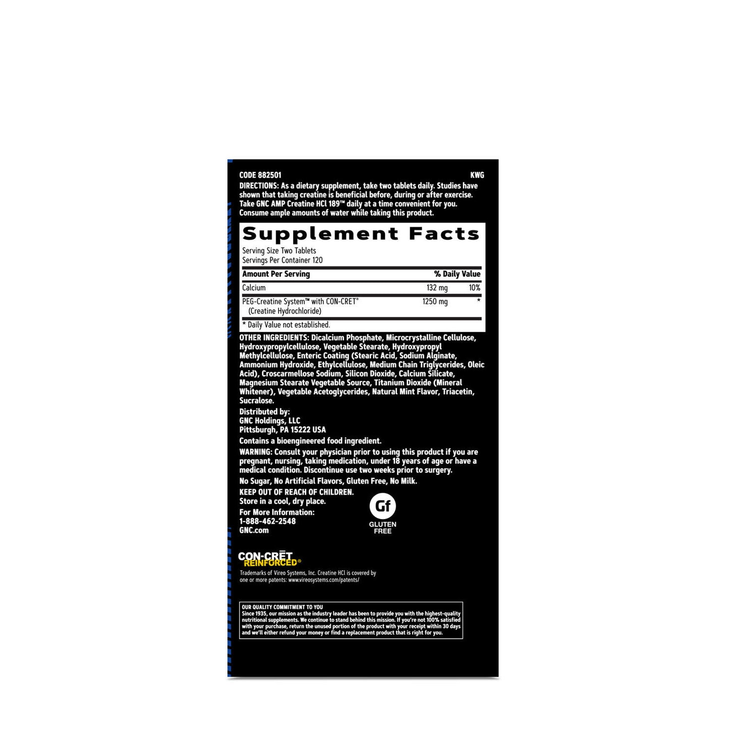 Creatine HCl 189™ - 120 Tablets (60 Servings)