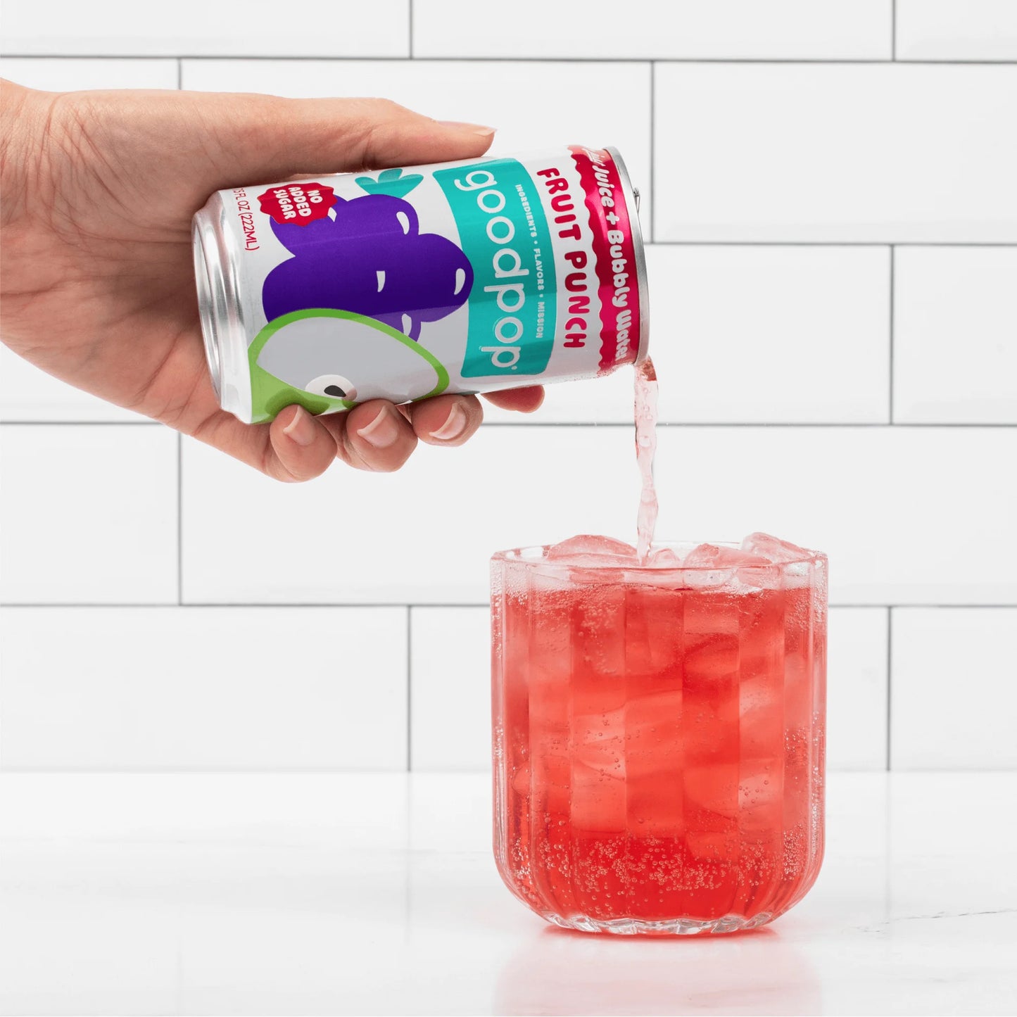 GoodPop Just Juice + Bubbly Water Mini Cans Fruit Punch 7.5 fl oz 6 pk