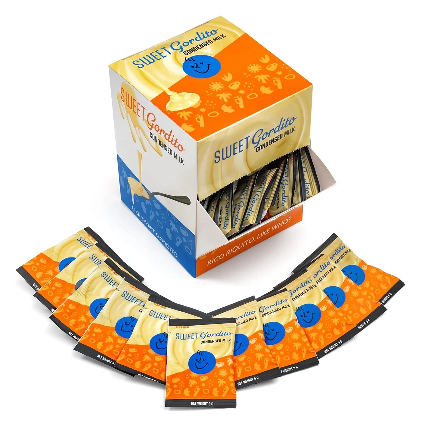 Sweet Gordito - Sweetened Condensed Milk Singles - 60 Individual Coffee Creamers, Non Refrigerated, for Coffee & Tea, Natural Sweetener Packets from US Grass-Fed Cows
