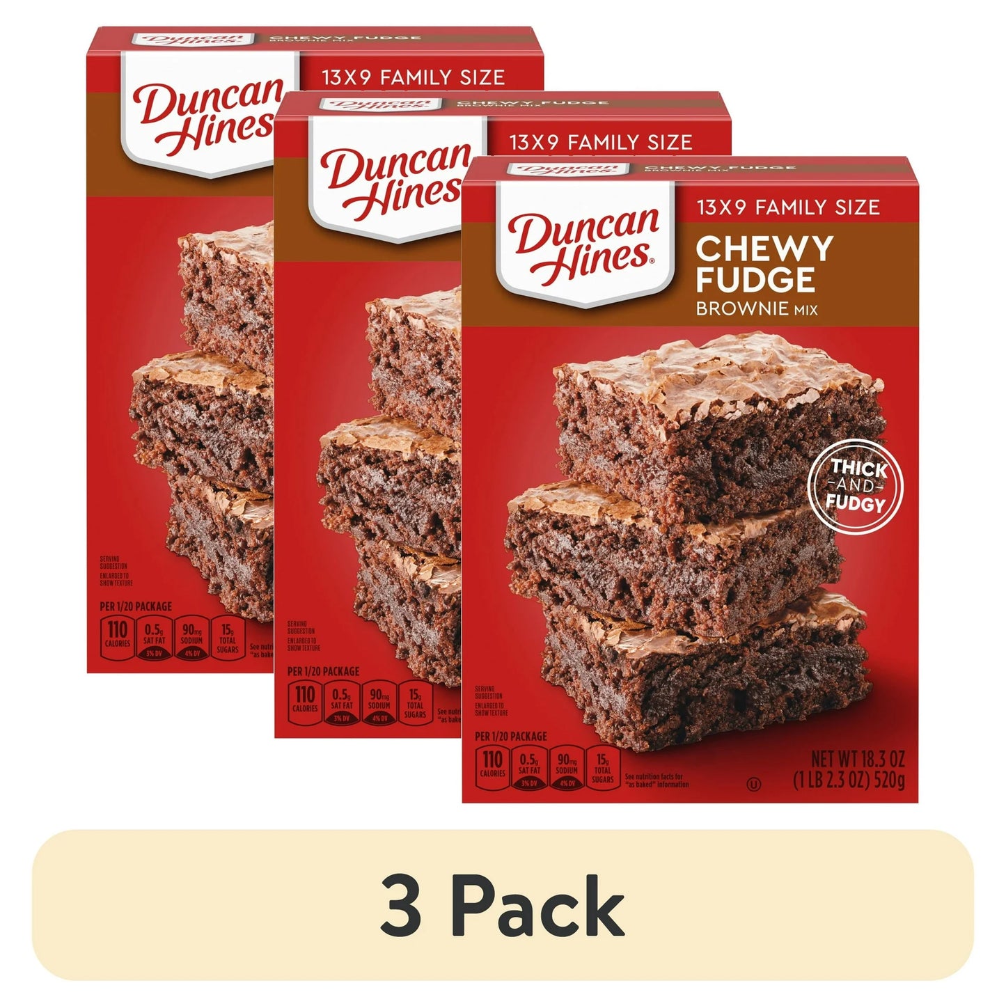 Duncan Hines Chewy Fudge Brownie Mix, 18.3 oz