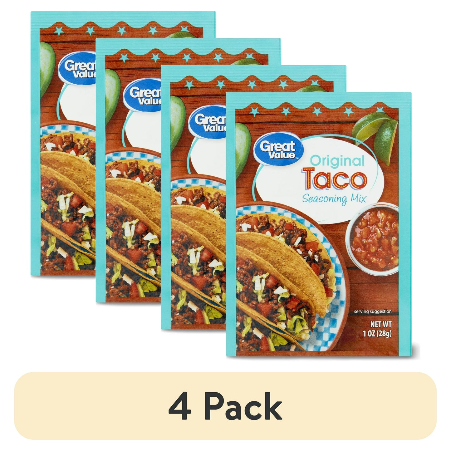 Great Value Taco Seasoning Mix, Original, 1 oz