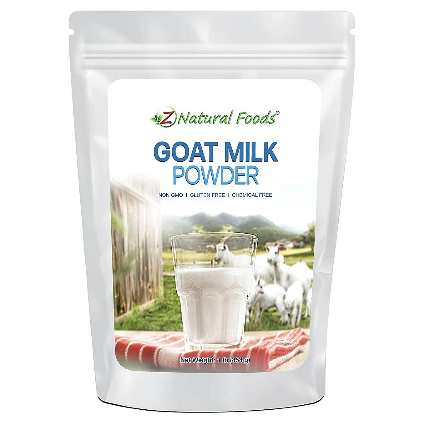 Z Natural Foods Full Cream Goat Milk Powder, 100% Pure Netherlands Organic Milk, Highly Nutritious, Easy Digestion, Anti-Inflammatory, Additive Free, Gluten Free, Non-GMO, 1 Lb