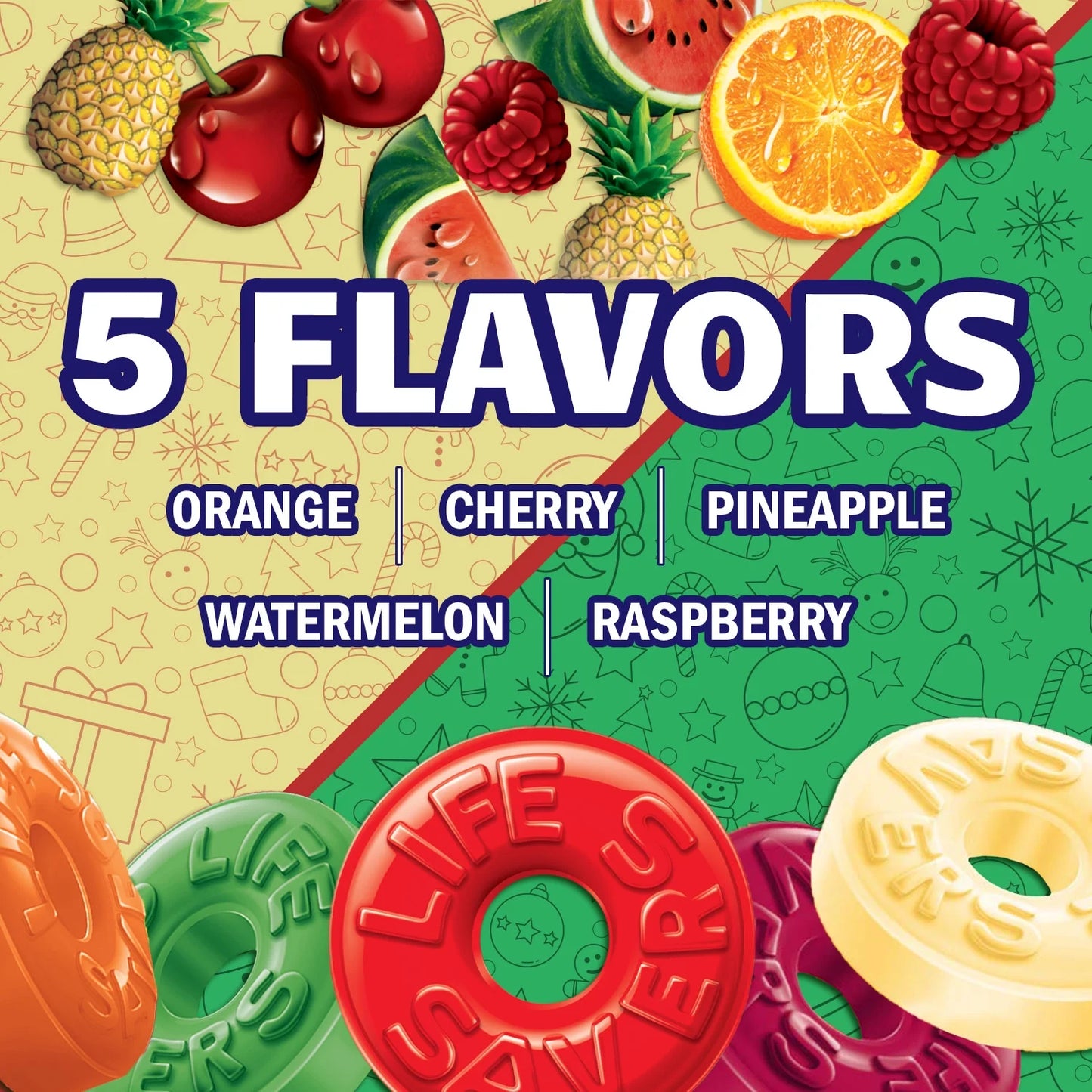 Life Savers 5 Flavors Christmas Hard Candy Storybook - 6.84 oz Gift Box