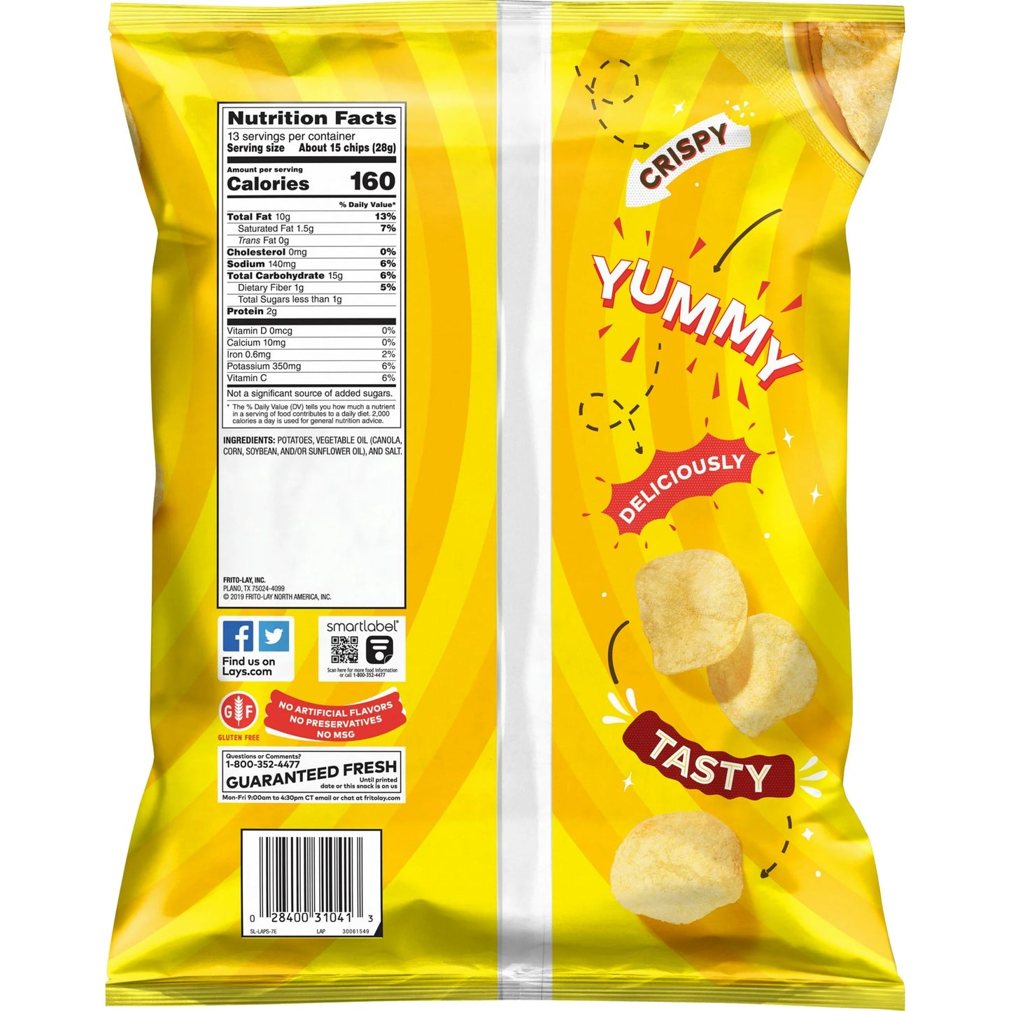 Lay's Classic Potato Chips, Party Size, 13 oz Bag