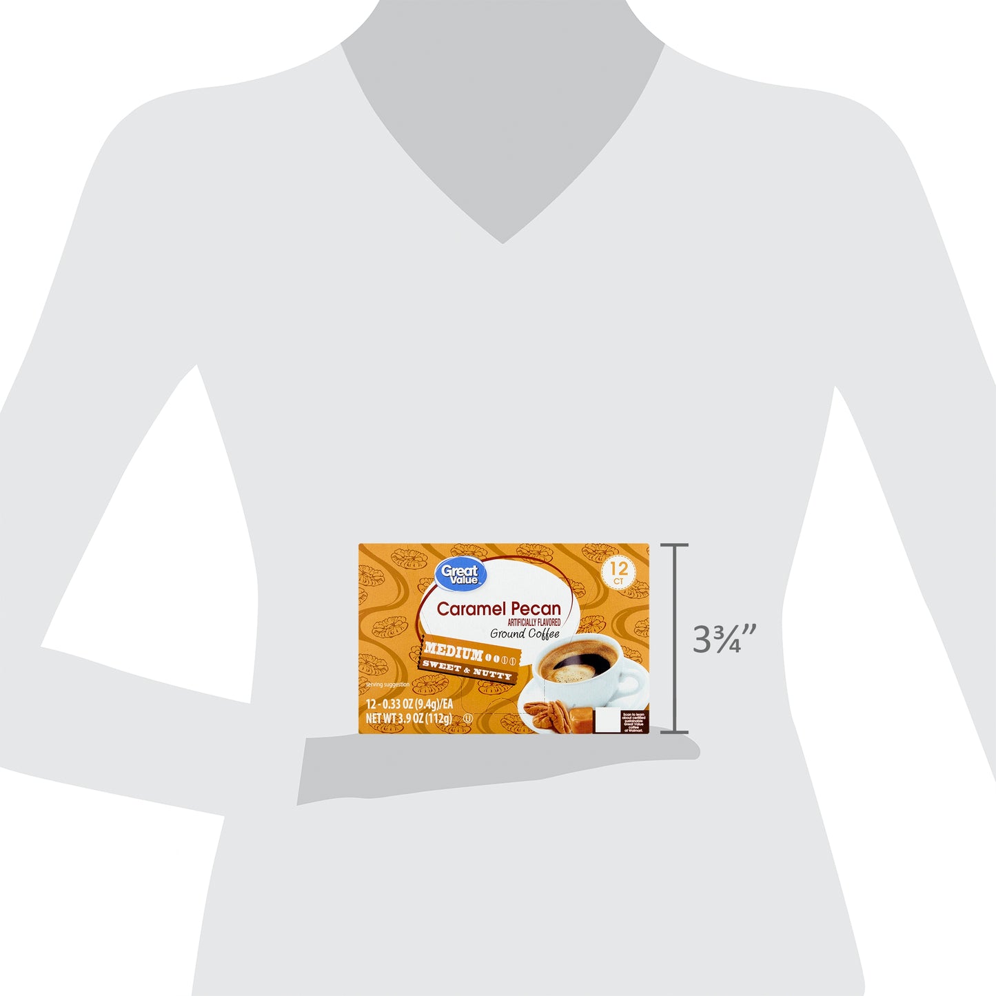 Great Value Caramel Pecan Medium Roast Coffee Pods, 12 Ct