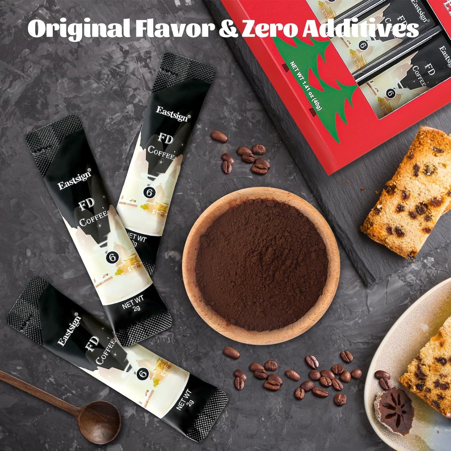 20 Count Instant Coffee Packets,Coffee Gift Set,Freeze-dried Coffee,Enjoy Hot/Cold,100% Arabica Beans,Christmas Stocking Stuffers,Serves for Camping Traveling Office (20 Packets-1.41oz)