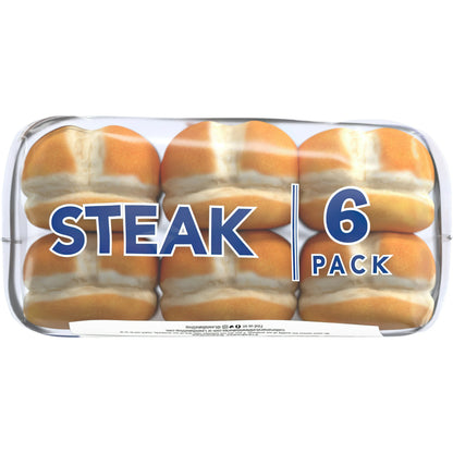 Lewis Bake Shop White Steak Rolls, 15 oz, 6 Count