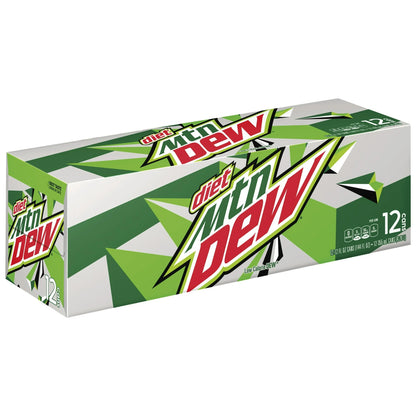 Diet Mountain Dew Citrus Soda Pop, 12 fl oz, 12 Pack Cans