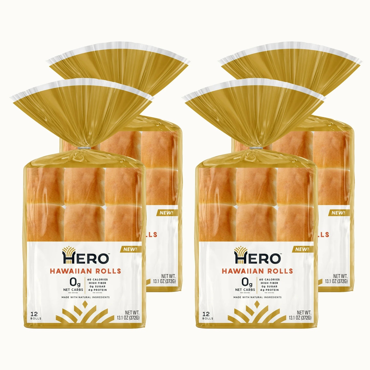 0g Net Carb Hero Hawaiian Rolls