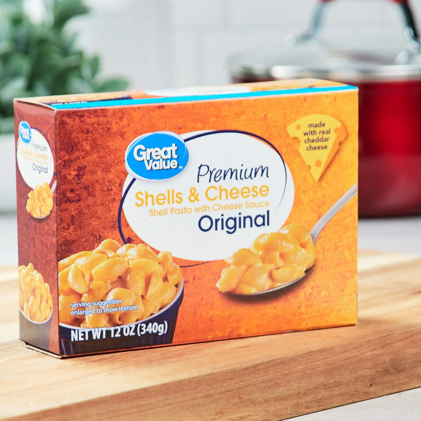 Great Value Premium Original Shells & Cheese, 12 oz Shelf Stable