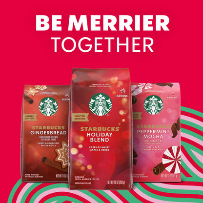 Starbucks Peppermint Mocha Naturally Flavored Coffee, 100% Arabica, Limited Edition, 17 oz