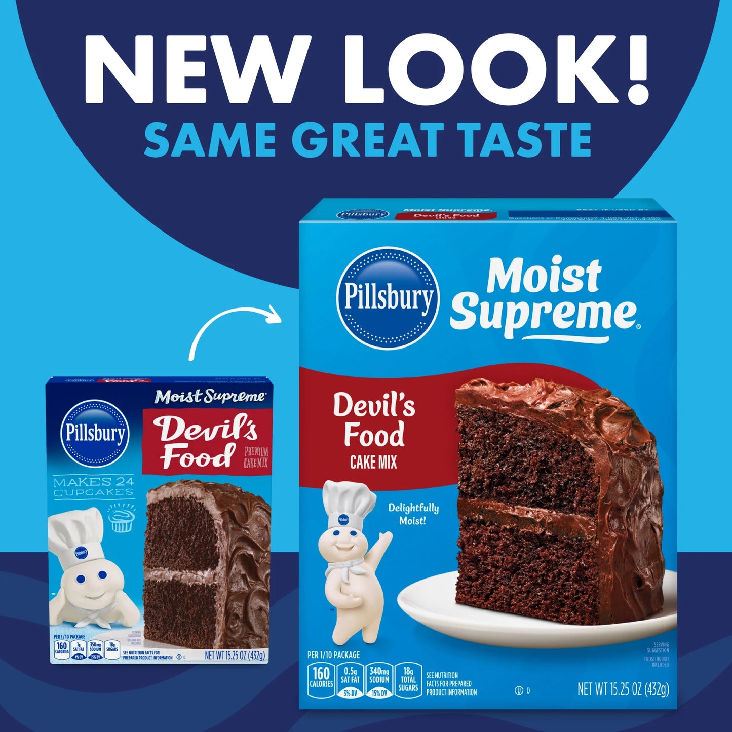 Pillsbury Moist Supreme Devil's Food Cake Mix, 15.25 Oz Box