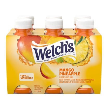 Welch's Mango Pineapple Juice Drink, 10 fl oz On-the-Go Bottle (Pack of 6)