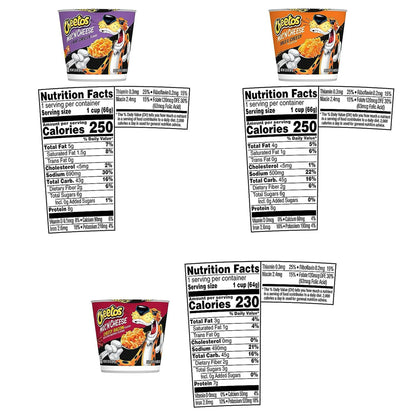 Cheetos Mac 'N Cheese, 3 Flavor Variety Pack, Mac and Cheese, Macaroni & Cheese, 2 oz Cups, 12 Count