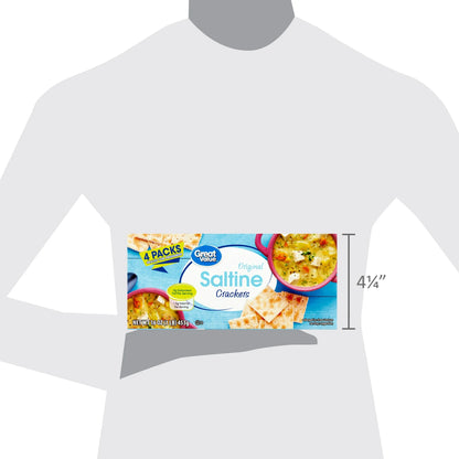 Great Value Saltine Crackers, 16 oz, 4 Count