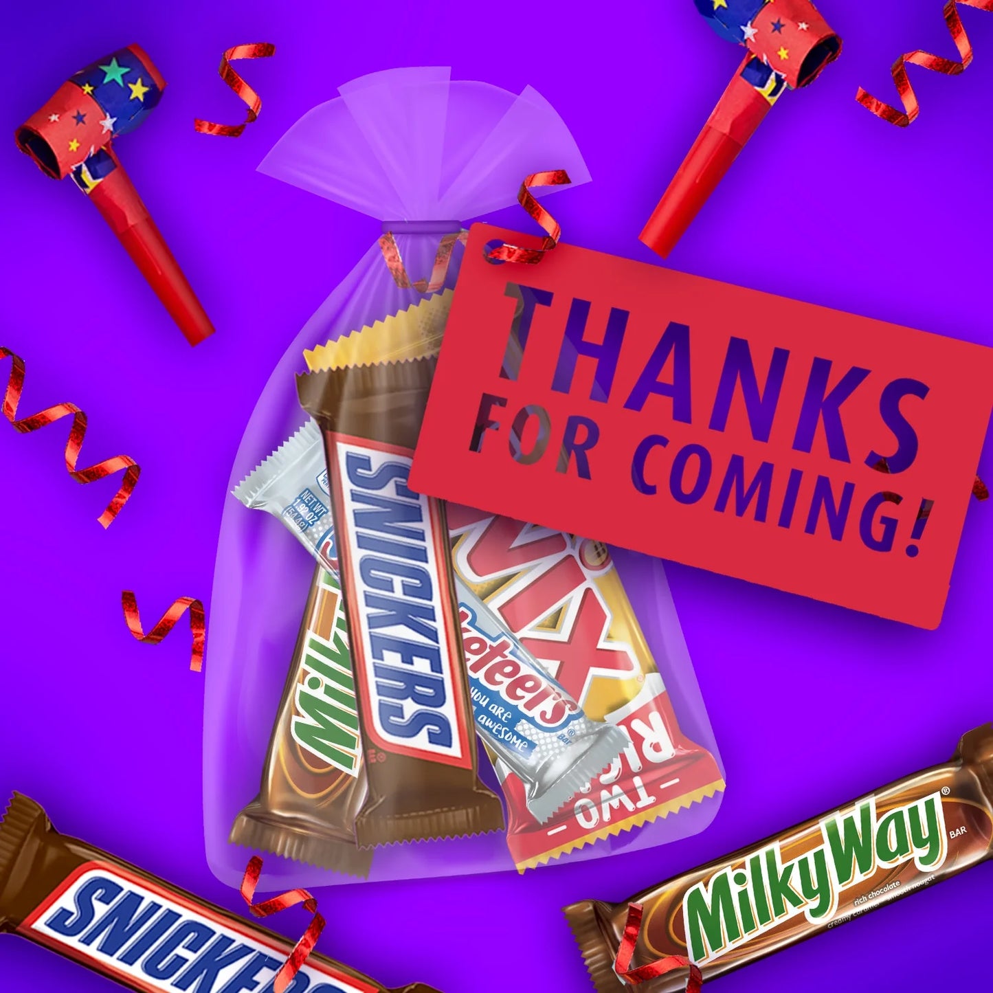 Snickers, Twix, Milky Way & More Assorted Milk Chocolate Candy Bars - 18 Bars