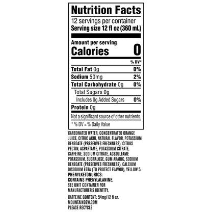 Diet Mountain Dew Citrus Soda Pop, 12 fl oz, 12 Pack Cans