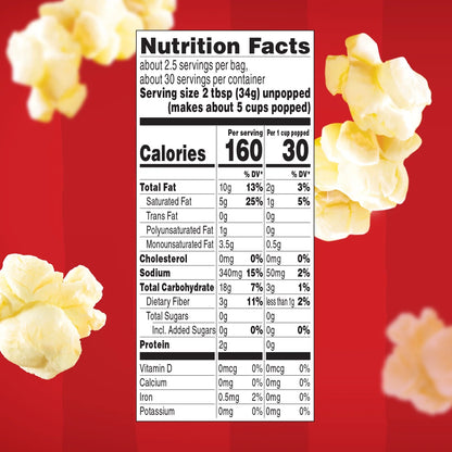 Orville Redenbacher's Movie Theater Butter Microwave Popcorn, 3.29 oz, 12 Count