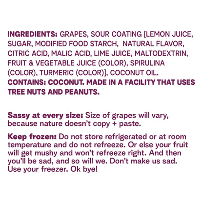 Fruit Riot Sour Candy Mixed Grapes, Made with Real Fruit, 8oz, Gluten-Free