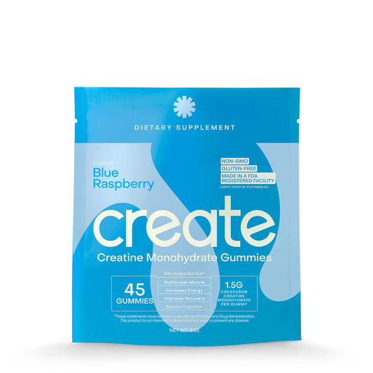 Creatine Monohydrate Gummies - Blue Raspberry - 45 Gummies (15 Servings)