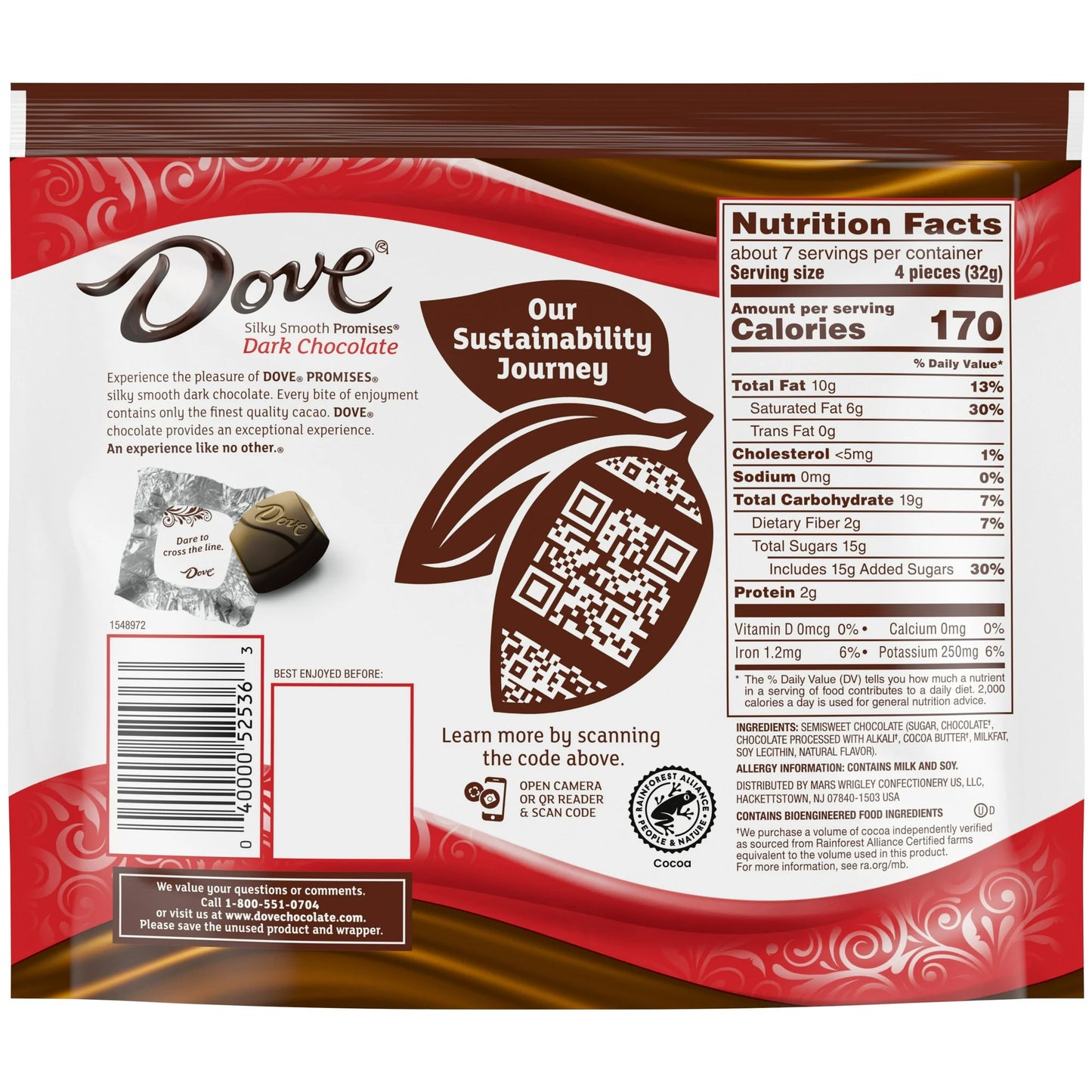 Dove Promises Dark Chocolate Candy - 8.46 oz Bag