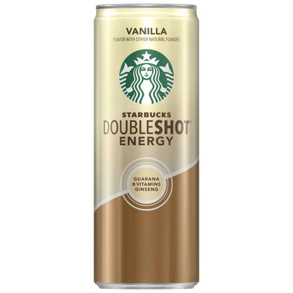 Starbucks Doubleshot Energy Vanilla Coffee Energy Drink, 11 oz, 4 Pack Cans