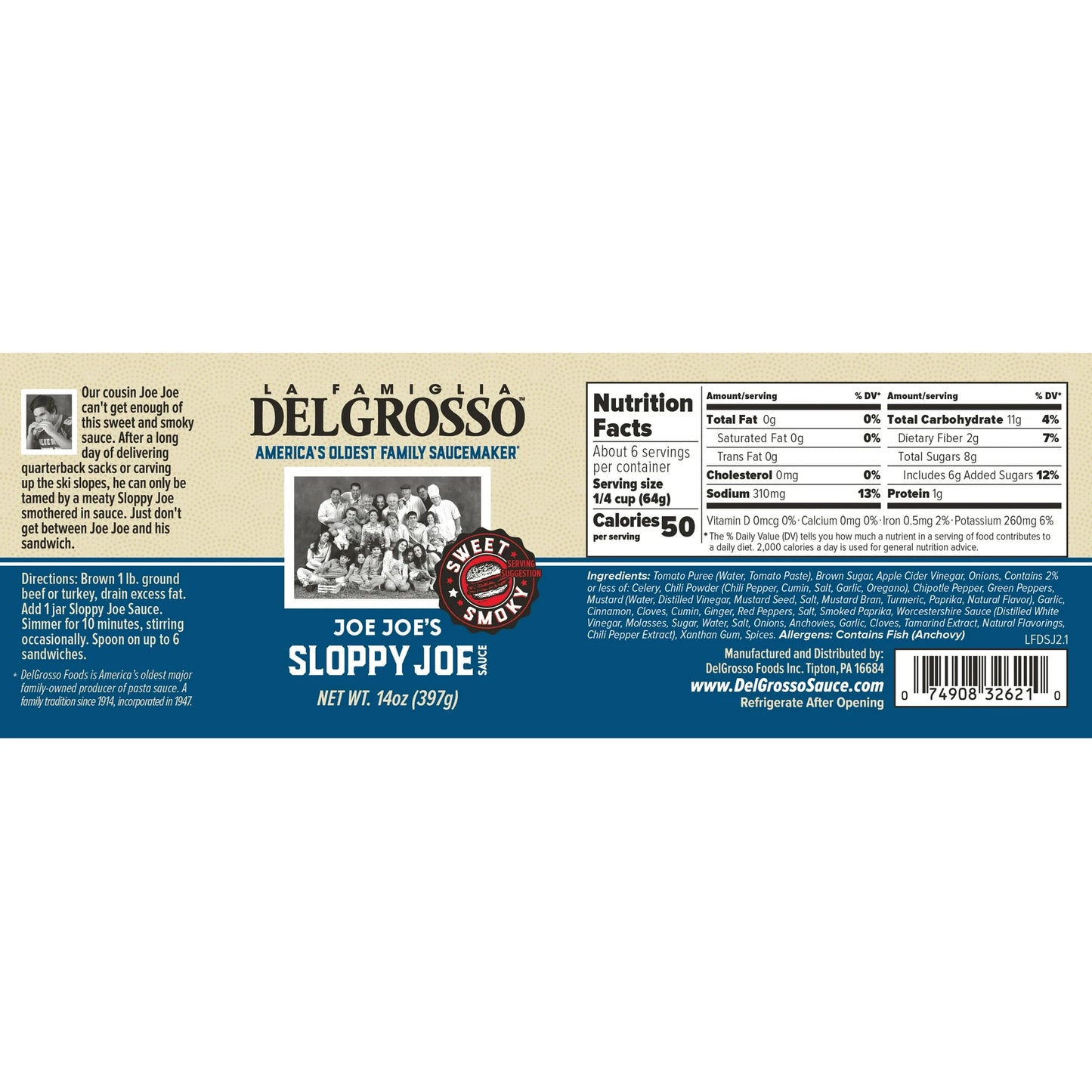 La Famiglia DelGrosso, Sloppy Joe Sauce