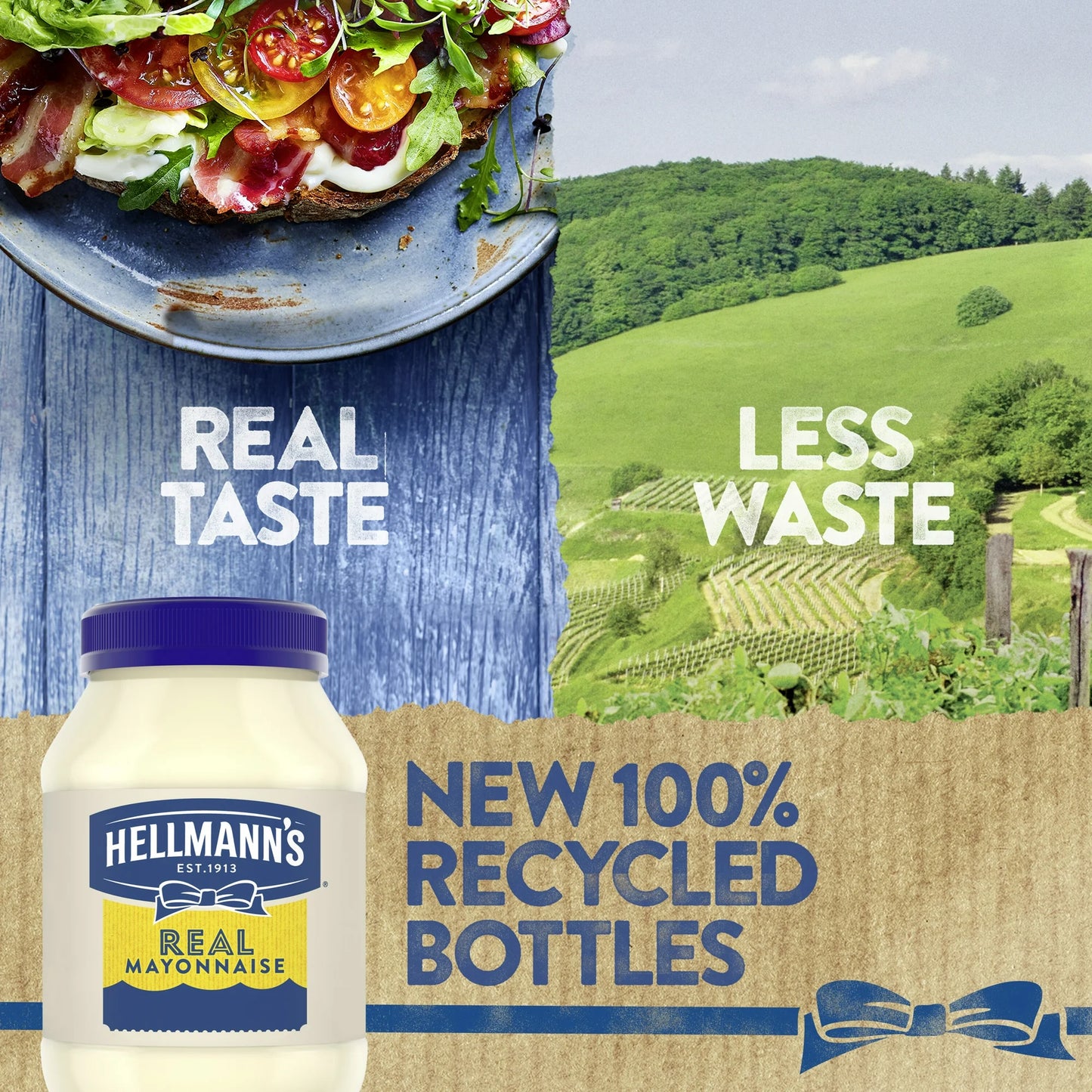 (3 pack) Hellmann's Real Mayonnaise Rich Creamy Thanksgiving Condiment Gluten Free, 30 oz Jar