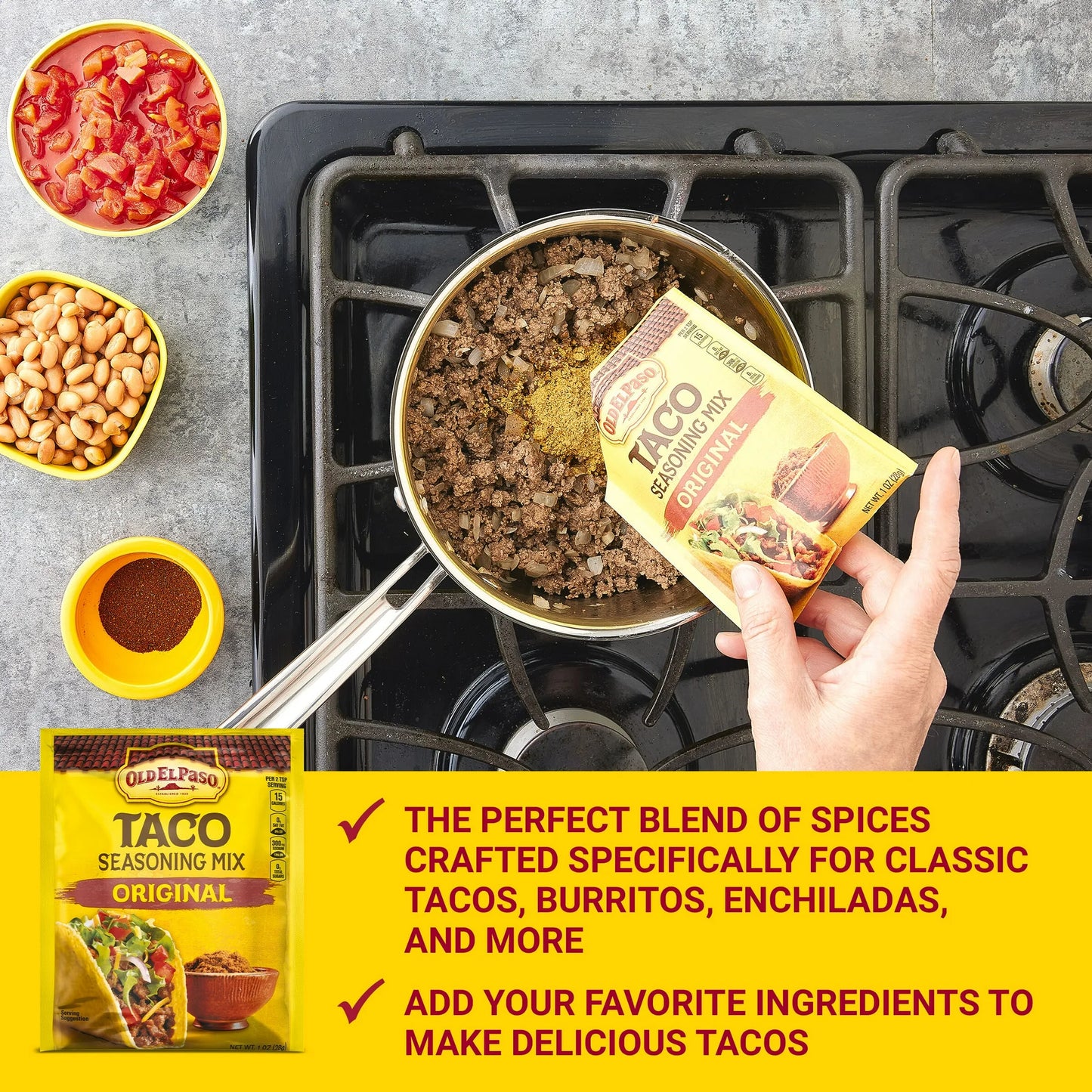 Old El Paso Taco Seasoning Mix, Original Flavor, 1 oz.