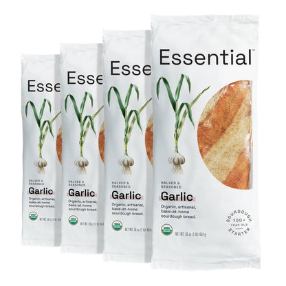 Essential Bake at Home Sourdough Garlic Bread, Certified Organic, Non-GMO, 16 oz, 4 Pack