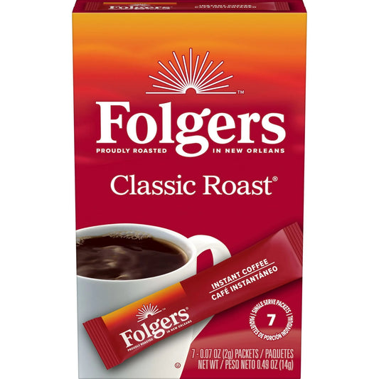 Folgers Classic Roast Instant Coffee, Single Serve Packets