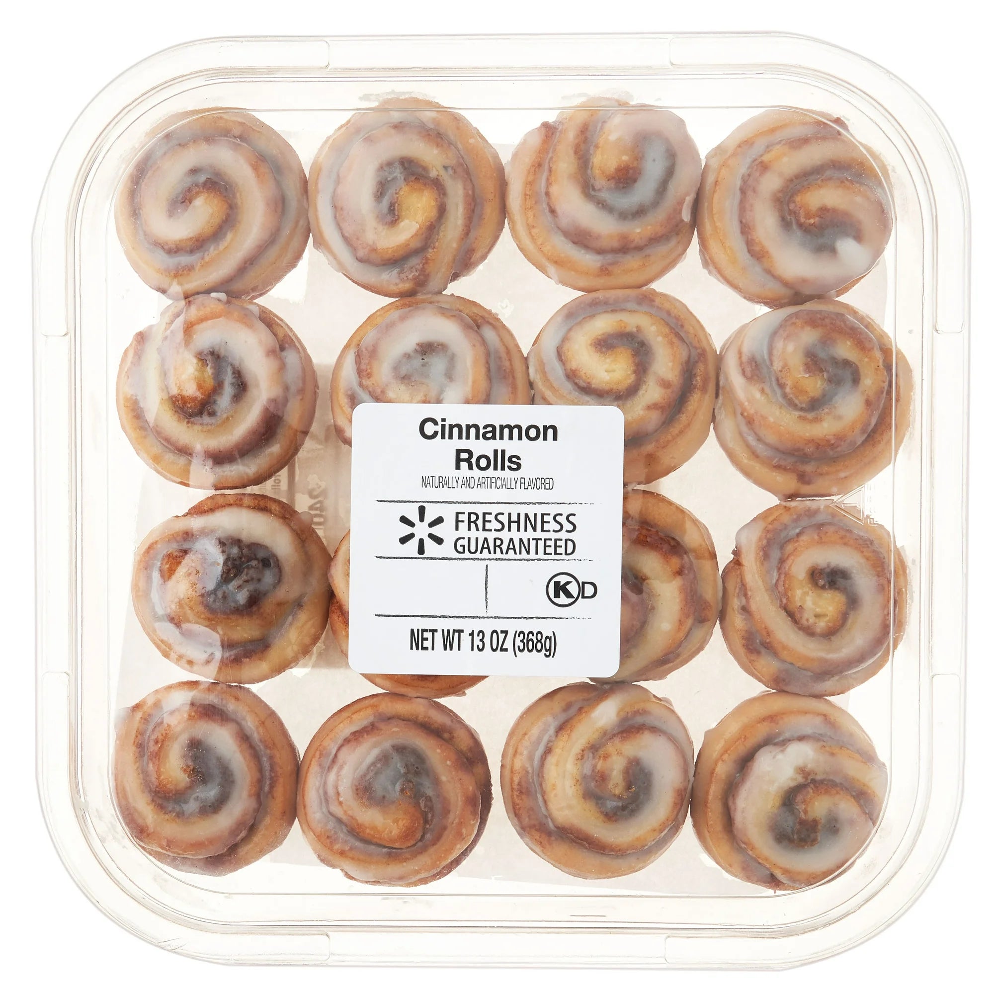 Freshness Guaranteed Mini Iced Cinnamon Rolls, Kosher, 13 oz Tray, 16 Count (Shelf Stable)