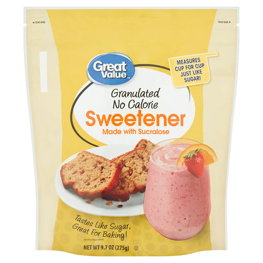 Great Value Granulated No Calorie Sweetener, 9.7 oz