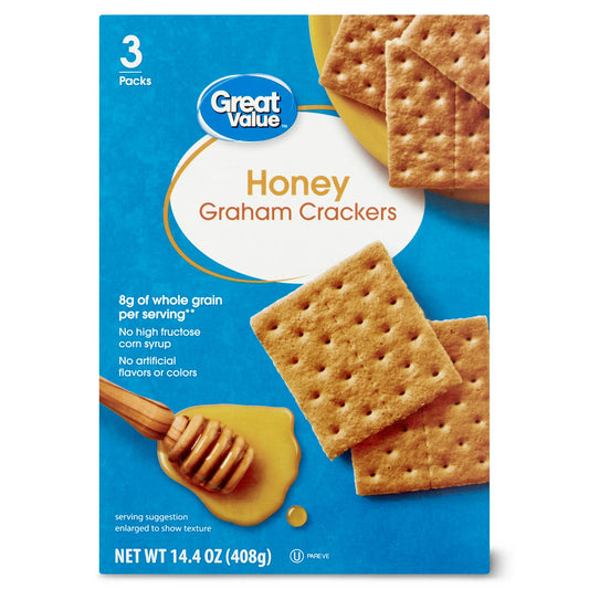 Great Value Honey Graham Crackers, 14.4 oz, 8 Count