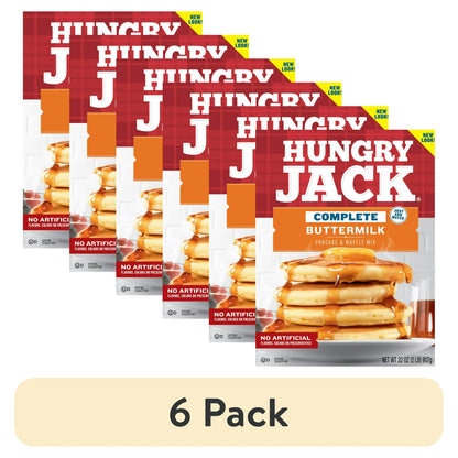 Hungry Jack Complete Buttermilk Pancake Mix and Waffle Mix, 32 Oz Box