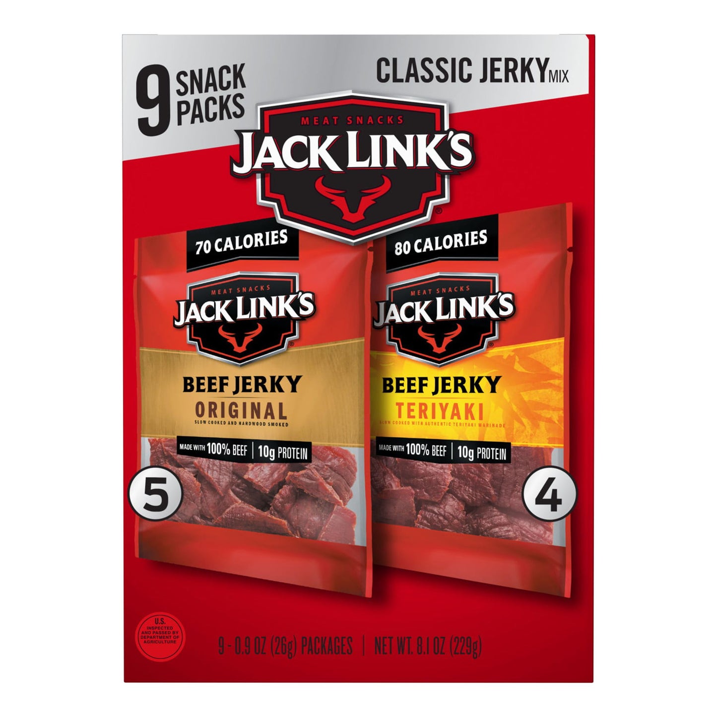 Jack Link's Original & Teriyaki Jerky 9ct Multipack