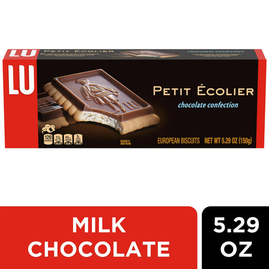 Lu Petit Ecolier European Milk Chocolate Biscuit Cookies, 5.3 oz