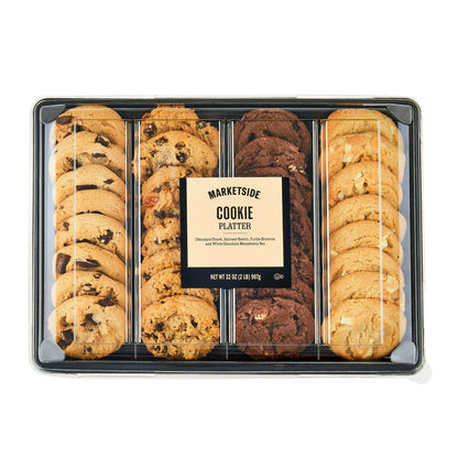 Marketside Decadent Bakery Cookie Platter, 32 oz, 32 Count, Baked