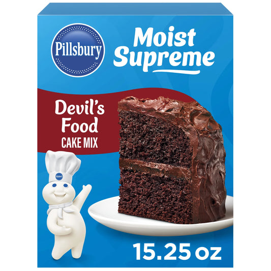 Pillsbury Moist Supreme Devil's Food Cake Mix, 15.25 Oz Box