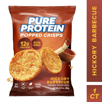 Pure Protein, Popped Crisps, Hickory BBQ, 1 Count